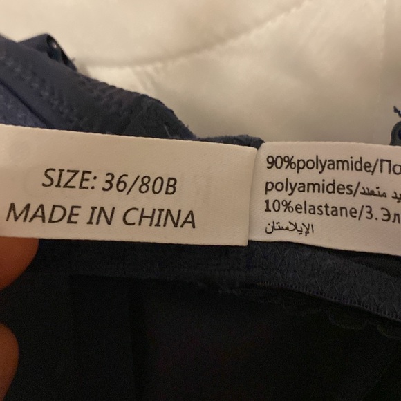 NWOT Fine Too Navy Bra - Picture 6 of 6